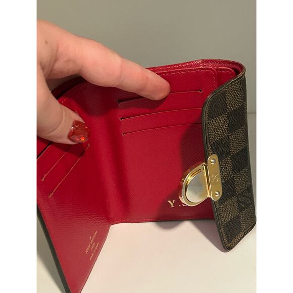 Louis Vuitton Koala Damier Ebene Canvas Trifold Wallet Vintage Designer Paris LV - Picture 10 of 16